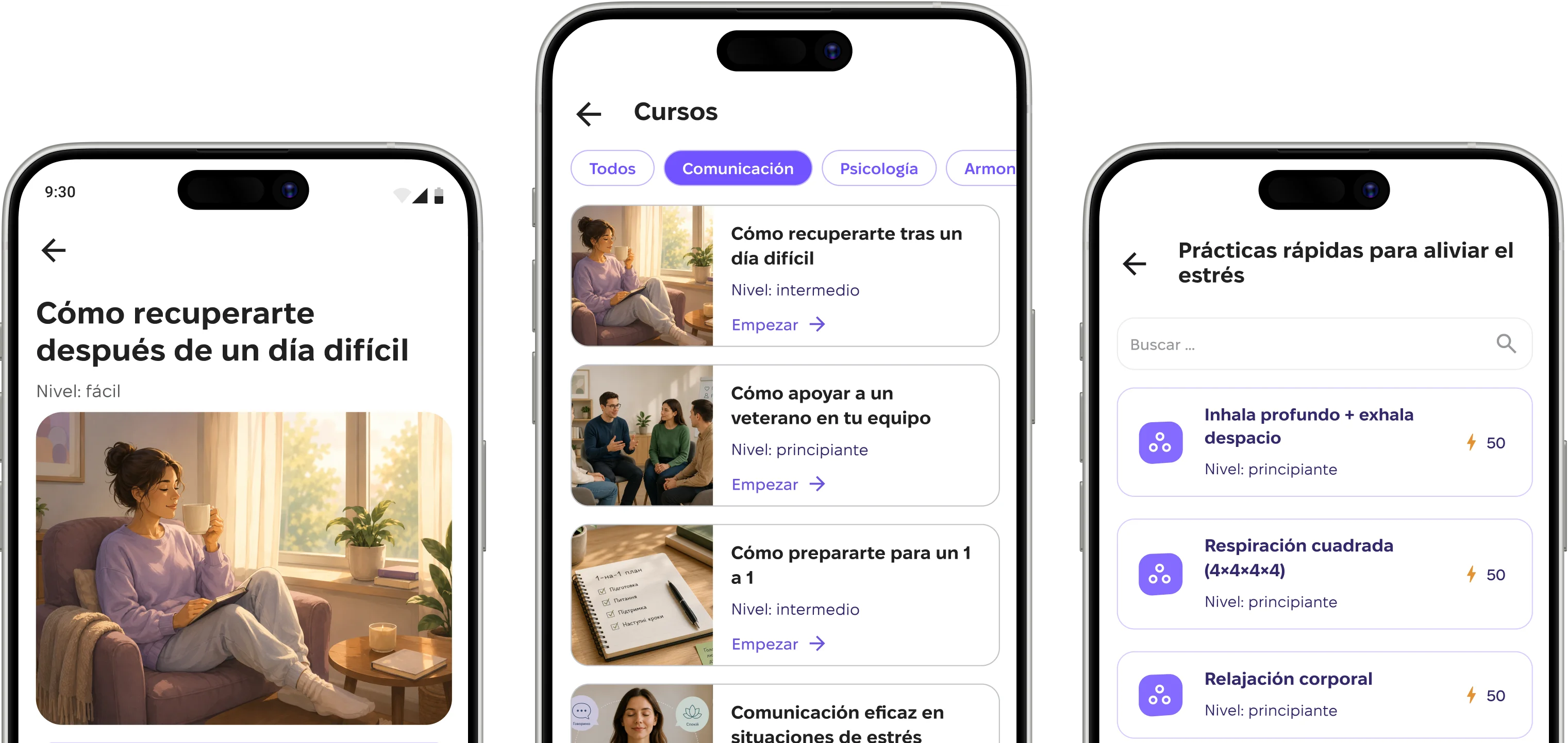 Ejemplos de cursos de microaprendizaje en Scarb