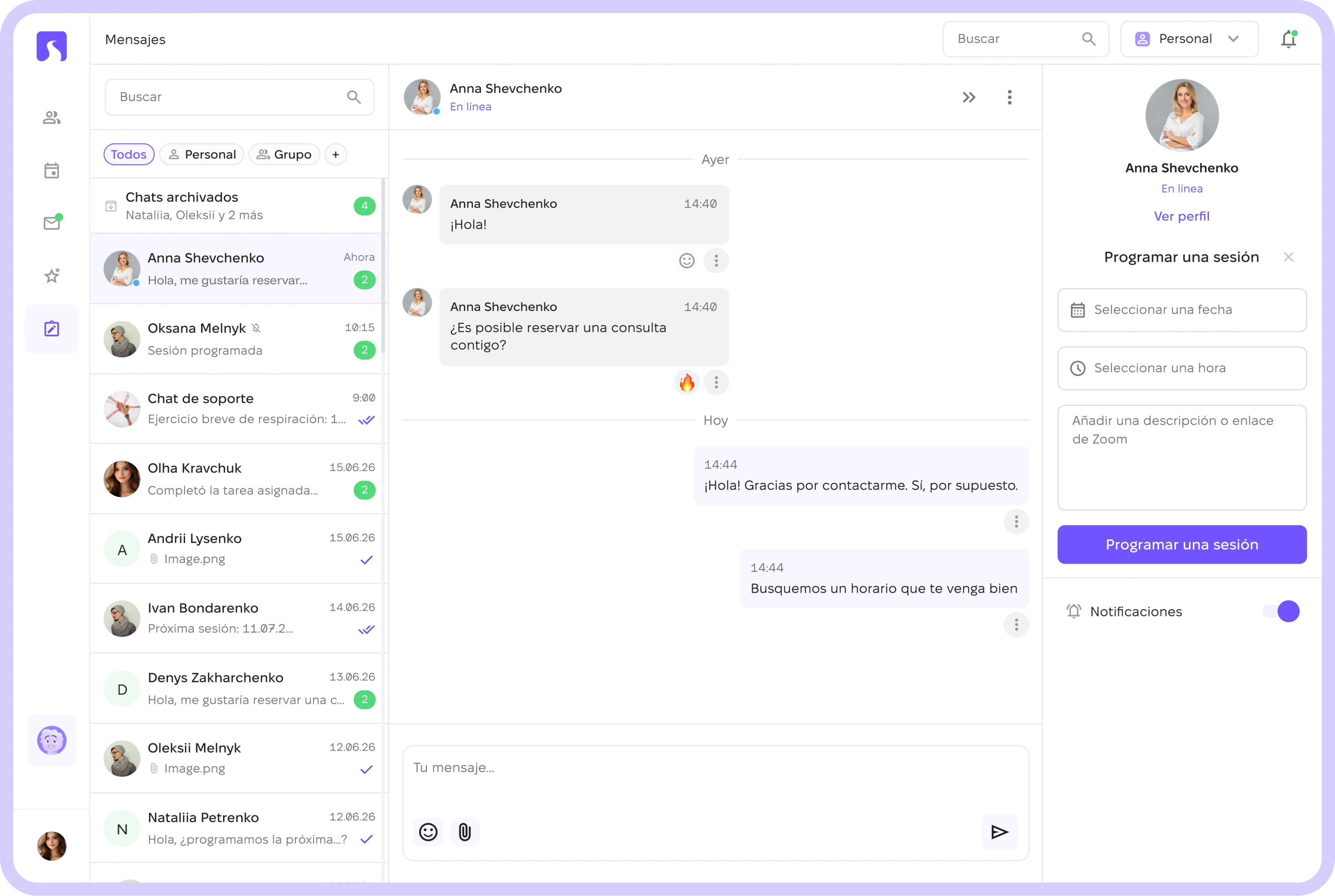 Chat seguro en Scarb Space